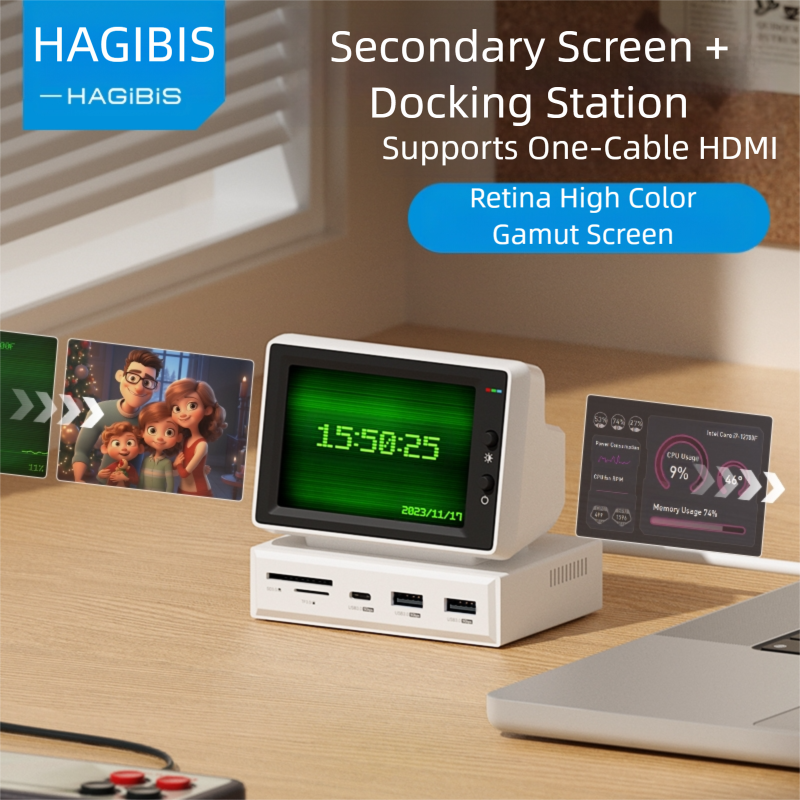 Mini PC Sub Screen 3.5" IPS USB-C Dual Monitor for Multi-Display Setup