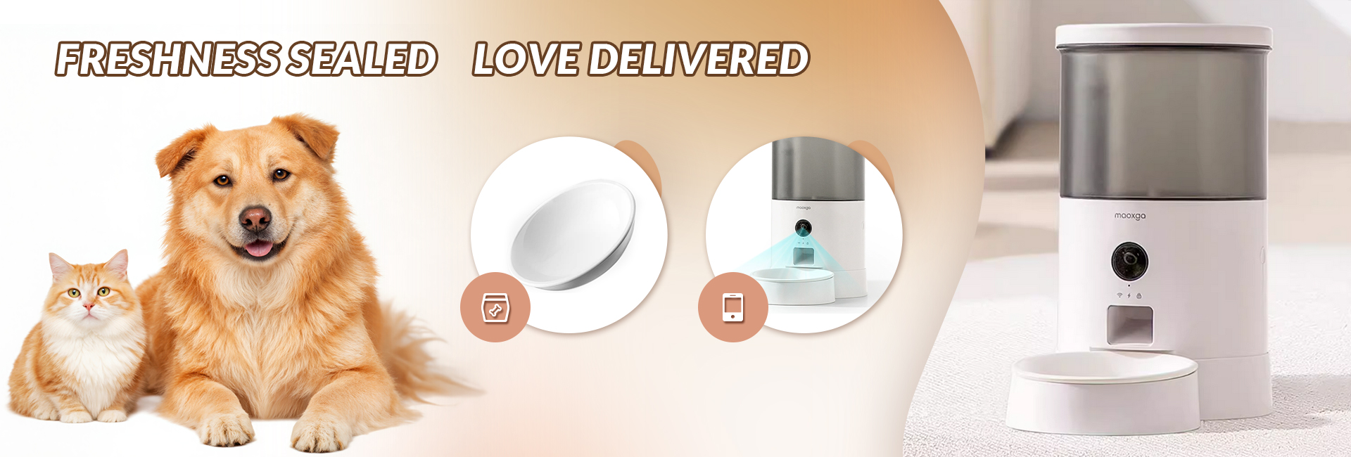 Pet Feeder, Vacuum-sealed Automatic Feeder 